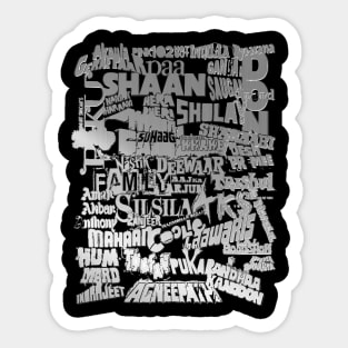 Silver Amitabh collage Sticker